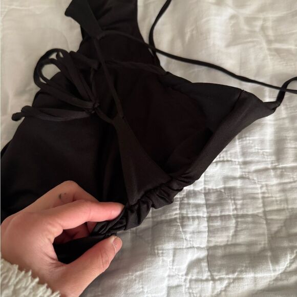 oh polly lace up criss cross back size 0 black - Picture 9 of 16